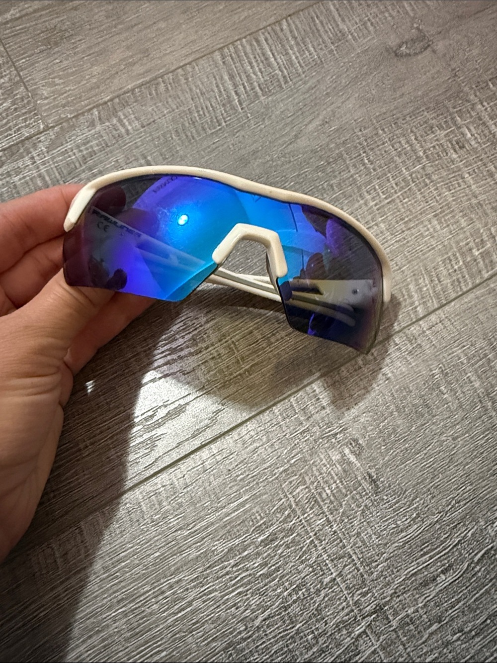 Rawlings White Kids Sports Sunglasses with Blue Mirrored Lens